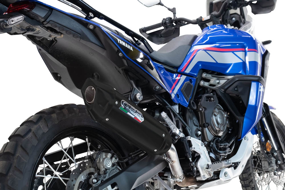 Pot echappement compatible avec Yamaha Tenere 700 2024-2025, Furore-X Titanio Nero, Échappement légal, homologué,silencieux avec db killer amovible et tuyau de liaison spécifique 