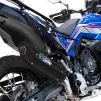 Pot echappement compatible avec Triumph Tiger 900 GT / Pro / Rally Pro 2024-2025, Furore-X Titanio Nero, Échappement légal, homologué,silencieux avec db killer amovible et tuyau de liaison spécifique 