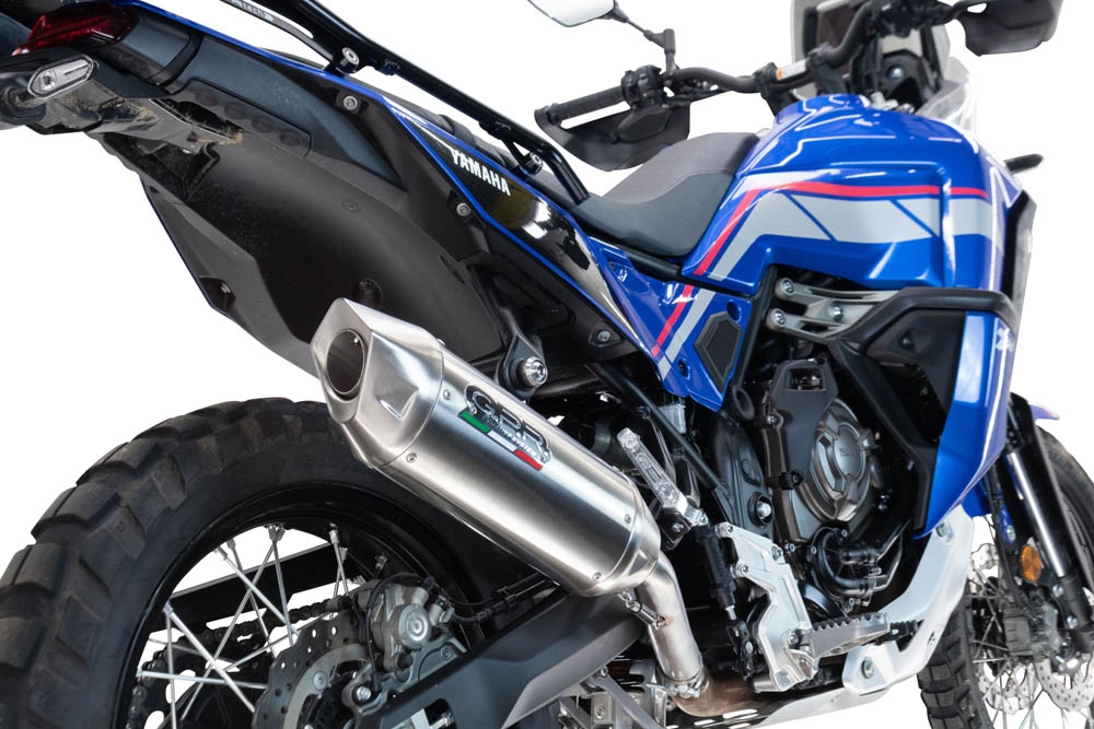 Pot echappement compatible avec Yamaha Tenere 700 2024-2025, Furore-X Acciaio Inox, Échappement légal, homologué,silencieux avec db killer amovible et tuyau de liaison spécifique 