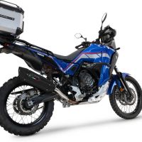 Pot echappement compatible avec Yamaha Tenere 700 2024-2025, Furore-X Titanio Nero, Échappement légal, homologué,silencieux avec db killer amovible et tuyau de liaison spécifique 