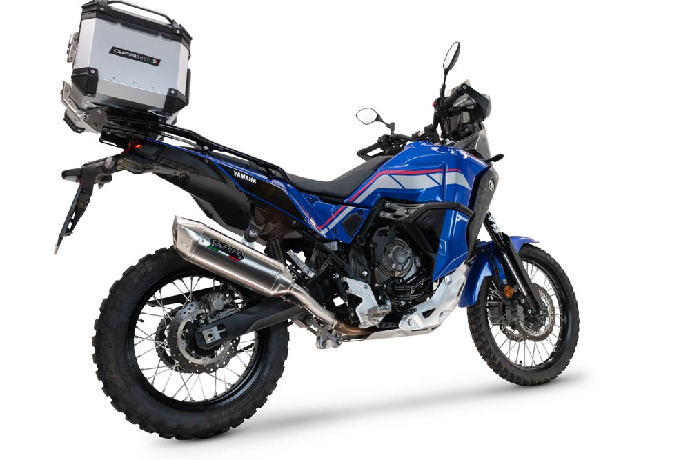 Pot echappement compatible avec Yamaha Tenere 700 2024-2025, Furore-X Acciaio Inox, Échappement légal, homologué,silencieux avec db killer amovible et tuyau de liaison spécifique 