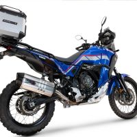 Pot echappement compatible avec Yamaha Tenere 700 2021-2024, Hyper Sonic Titanium, Échappement légal, homologué,silencieux avec db killer amovible et tuyau de liaison spécifique 