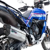 Pot echappement compatible avec Yamaha Tenere 700 2021-2024, Hyper Sonic Titanium, Échappement légal, homologué,silencieux avec db killer amovible et tuyau de liaison spécifique 