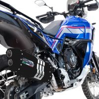 Pot echappement compatible avec Yamaha Tenere 700 2021-2024, Hyper Sonic Black Titanium, Échappement légal, homologué,silencieux avec db killer amovible et tuyau de liaison spécifique 