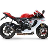GPR pot echappement compatible avec  Yamaha Yzf R1-R1-M 2020-2025, M3 Black Titanium, Échappement légal, homologué,silencieux avec db killer amovible et tuyau de liaison spécifique 