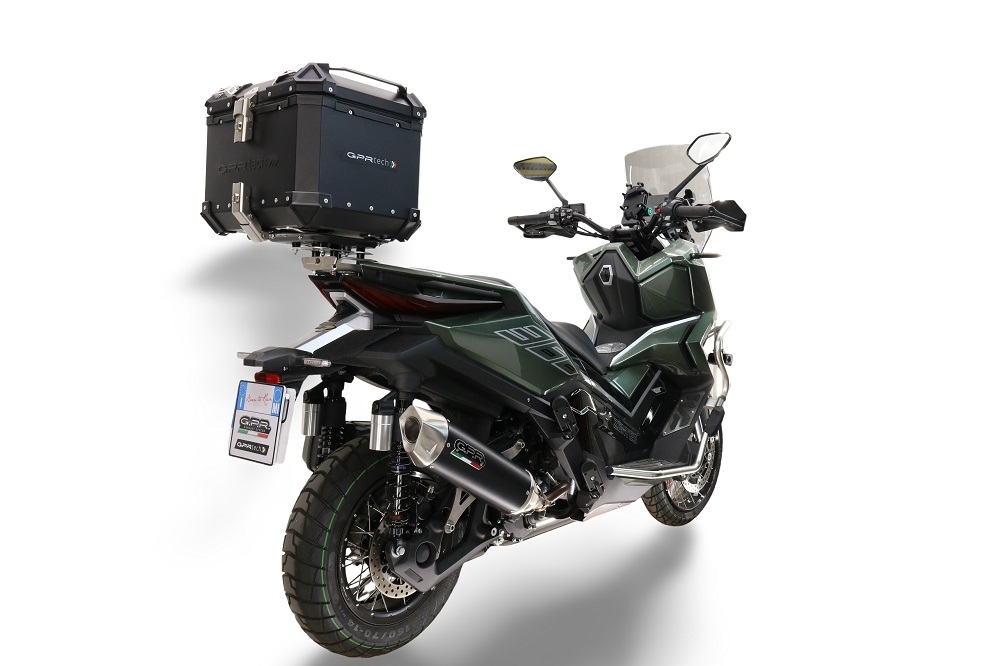 Top case GPR TECH compatible with  Zontes 368 G 2025/2026 Top Case Alpitech en aluminium, couleur argent avec  porte-bagases y plaque spécifique Capacité Litres 35