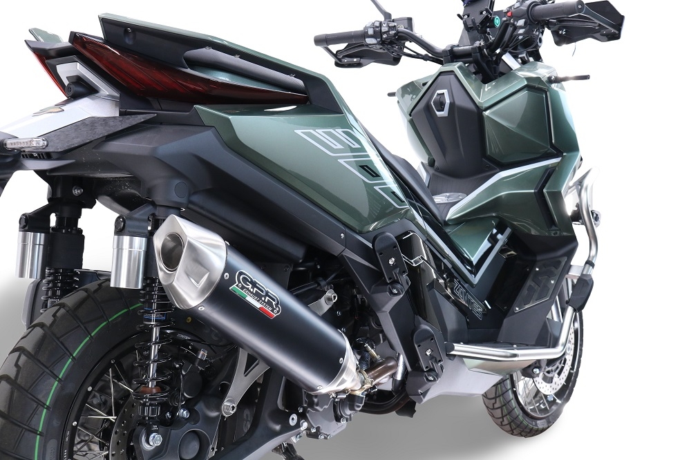 Pot echappement compatible avec Zontes 365E 2024-2026, Furore-X Scooter, Silencieux homologué pour bruit, échappement complet avec catalyseur et db killer 