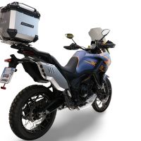 GPR TECH compatible with  Zontes 703 F 2025/2026 Top Case Alpitech en aluminium, couleur argent avec plaque spécifique incluse Capacité Litres 35