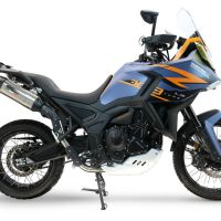 GPR pot echappement compatible avec  Zontes 703 F 2025-2026, Furore-X Titanio, Échappement légal, homologué,silencieux avec db killer amovible et tuyau de liaison spécifique 