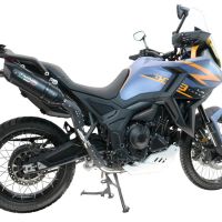 GPR pot echappement compatible avec  Zontes 703 F 2025-2026, Furore-X Titanio Nero, Échappement légal, homologué,silencieux avec db killer amovible et tuyau de liaison spécifique 