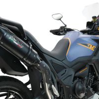 GPR pot echappement compatible avec  Zontes 703 F 2025-2026, Furore-X Titanio Nero, Échappement légal, homologué,silencieux avec db killer amovible et tuyau de liaison spécifique 