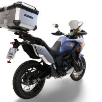 GPR TECH compatible with  Zontes 703 F 2025/2026 Top Case Alpitech en aluminium, couleur argent avec plaque spécifique incluse Capacité Litres 45