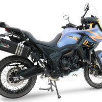 GPR pot echappement compatible avec  Zontes 703 F 2025-2026, Hyper Sonic Titanium, Échappement légal, homologué,silencieux avec db killer amovible et tuyau de liaison spécifique 