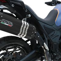 GPR pot echappement compatible avec  Zontes 703 F 2025-2026, Hyper Sonic Titanium, Échappement légal, homologué,silencieux avec db killer amovible et tuyau de liaison spécifique 